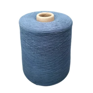 Factory Organic Cotton Yarn 21S + 70D Medium Blue Organic Cotton Natural Yarn for Knitting
