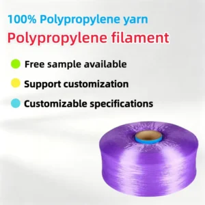 Factory Polypropylene Filament Purple Polypropylene Yarn 450D High Tenacity Is Suitable for Webbing FDY PP Yarn