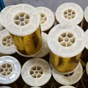 Factory Price 1/32 M Type Flat Metallic Weaving Yarn Golden & Silver Polyester Metallic Embroidery Thread for Cleaner