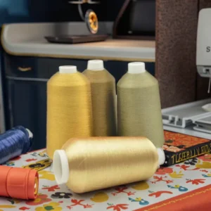 Factory Price 150D Gold Silver Metallic Yarn MS ST Type Polyester Anti Pilling High Tenacity for Embroidery