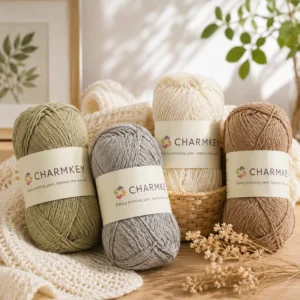 Factory Price 50g Eco Friendly High Tenacity Cotton Linen Bamboo Blended Ring Spun Yarn For Hand Knitting