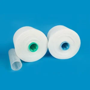 Factory Price Custom Dyed White 100% Virgin Polyester Core Spun High Tenacity 20S Yarn Oeko Tex Certified Clothing
