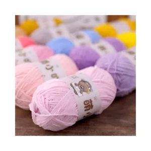 Factory Promotional Soft 100% Polyester Crochet Sweater Knitting Yarn with Dyed Pattern