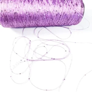 Factory Selling 100% Polyester 120D 4 2MM Metallic Sequin Shiny Yarn for Knitting Weaving