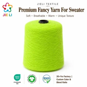 Factory Supply 4.2NM Chunky Long Pile Alpaca Look Yarn Recycled Polyester Wool Mix Knitting Yarn Winter Garment Knitting