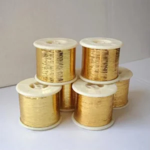 Factory Supply Custom Embroidery Lurex Yarn M Type Metallic Fiber Golden Metallic Yarn Cone Metallic Thread for Weaving