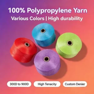 Factory Various Colors FDY Recycle Yarn PP Yarn Thread for Strapping Bands Outdoor Gear Straps Ropes