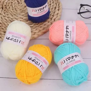 Fancy Acrylic Yarn for DIY Doll Knitting and Crocheting