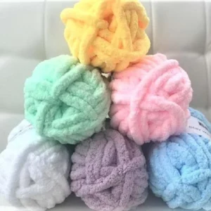 Fancy Chunky Chenille Yarn for Crochet and Arm Knitting 100% Polyester