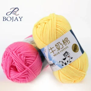 Fancy Crochet Yarn 5Ply for DIY Hand Knitting Sweater Carpet Rug Combed 100% Polyester Milk Cotton Yarn