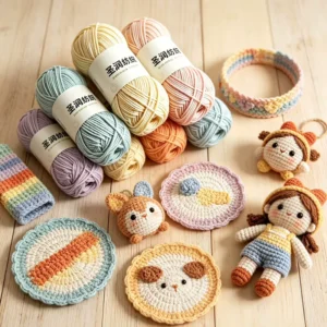 Fancy Dyed Colorful 40G Blended Cotton Acrylic High Tenacity Eco-Friendly Yarn for Scarf Blanket Kennel Use