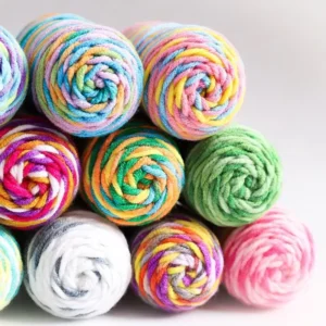 Fancy Dyed Milk Cotton Spun Knitted Baby Yarn Coarse Crochet Yarn 5 Strands