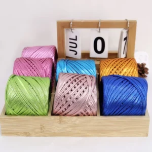 Fancy Dyed Polyester T-Shirt Yarn for Crochet Hand Knitting & Bag Making