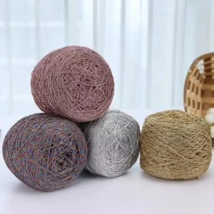 Fancy Glitter Hollow Metallic Yarn Hollowed Out Gold Silver Metallic Crochet Thread Lace DIY Wiring Bag Yarn for Hand Knitting