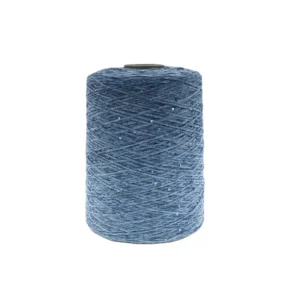 Fancy Knitting Yarn 100% Polyester Chenille Yarn With Metallic and 1.4MM Silver Sequin Yarn