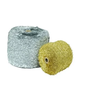 Fancy Special Dyed Polyester Cotton Yarn Processing Custom Starry Sky Blue Long Hair Sequin Hangzhou Crochet Machine Knitted
