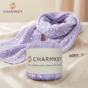 Fancy Summer Polyester Dyed Linen Sequin Yarn for Hand Knitting and Crocheting
