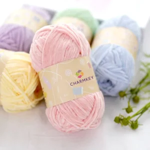 Fancy Velvet Blanket Yarn Polyester Thick Fluffy Bulky Chenille