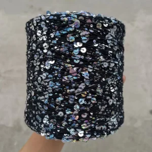 Fancy Yarn Cotton Sequin Yarn 3MM&6MM 1 2.3NM for Garment Design