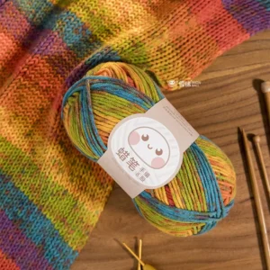 Fancy Yarn Hand Knitted Acrylic Scarf Gloves Crochet Hat Clothes Blanket