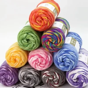 Fancy Yarn Milk Cotton Handmade Knitting 8ply 23 Colors Woven Scarf Mixed Color 100% Acrylic Knitting Yarn for Sewing
