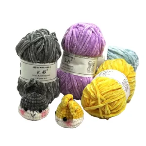 Fancy Yarn Wool Knitting Crochet 100% Polyester Chenille Yarn for Knitting Bag