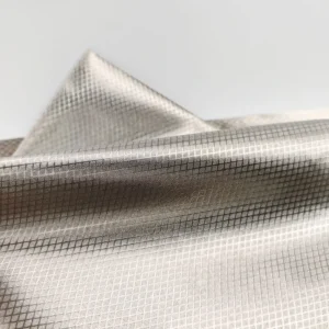 Faraday Diamond Metallic Shielding Copper Nickel Yarn Dyed Rip Stop Fabric for Dresses and Bag Covering