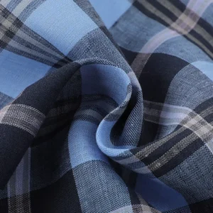 Fashion High Quality Organic Stretch Yarn Dyed Plain Woven Custom Pure Fabric for Women and Men Dress Clothing