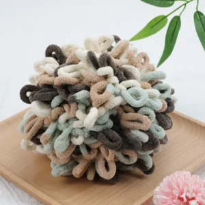 Fashion Textile Partner Crochet Fancy Fleece 2cm Hand Knitting for Blanket Rainbow Chunky Chenille Yarn Cotton Chunky Yarn