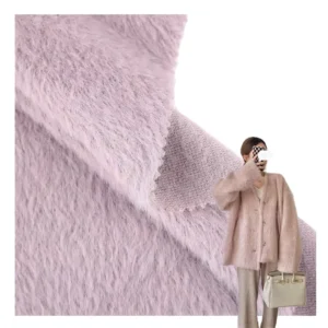 Fashionable 100% Polyester Long Pile Faux Fur Fabric Fur Imitation Mink Hacci Knit Fabric for Garment Clothing