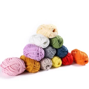 Fast Shipping Customized 100% Polyester t Shirt Crochet Hand Knitting Polyester Fancy Soft Thick Yarn for Crochet Bag