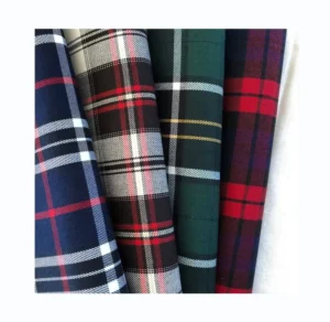 Flannel Yarn Dyed Cotton Brushed Checker Fabric for Kids Pajamas