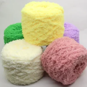 Fluffy Velvet Chenille Yarn 100g Polyester Anti Pilling Dyed Crochet Knitting Yarn for Scarf Blanket DIY 40 Colors Ready to Ship