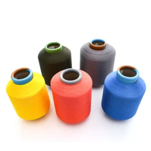 For Weaving & Knitting 100% Polyester Core Spun Yarn Crimp Covered Spandex Raw Pattern High Tenacity Eco Friendly for Embroidery