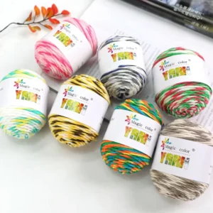 Foreign Trade Line 5-Ply Acrylic Blended Composite Fancy Yarn Gradient-Dyed Roll Dyed Untwisted Medium-Thick Cake Special