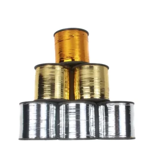 Free Sample Metallic Sparkle Yarn Manufacturer M Type Shinning Green Lurex Yarn for Knitting