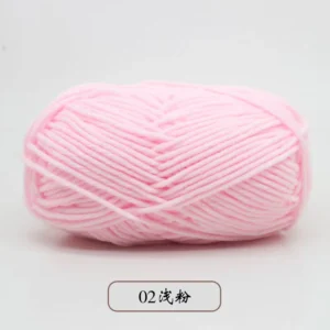 Free Samples Various Colors Soft Worsted Hand Knitting Baby Yarn Milk Cotton Yarn 4 Ply Cotton Yarn For Crochet