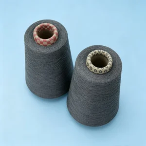 Free samples available. GRS Certified Renewable Eco Friendly Green Dyed Polyester Cotton Spun Yarn for Cross Stitch Customizable Ring Spinning Nm32 Count for Knitwear OEM Low MOQ