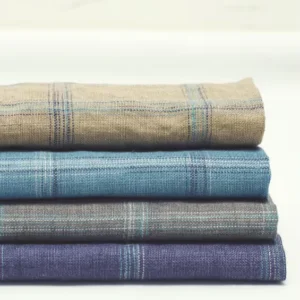 French 100% Pure Yarn Dyed Linen Fabric Breathable 142GSM 137CM Stone Washed Organic Linen Textile for Shirt Clothing