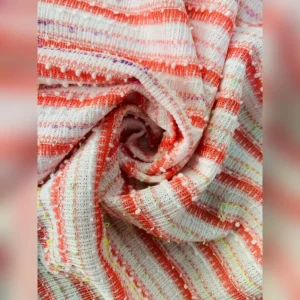 French Chic Interlock Stretch Knitted Yarn Dyed Spandex Polyester Fabric for Girls Boys & Men