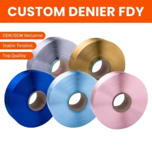 Full Dull 100% Polyester FDY Yarn 75D/36F Super Soft Eco-Friendly Recyclable Dyed for Sewing & Embroidery Apparel Fabric