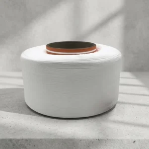 GRS 100% Fdy Recycled Polyester Filament Yarn 38D/72F 40Dtex Raw White Semi-dull Anti-pilling Recycled Yarn for Weaving AA