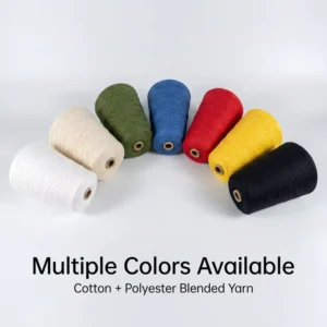 GRS Certified Recycled Cotton Polyester Yarn Custom Color OE Spun for Working Gloves Knitting