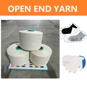 GRS Recycled Cotton Polyester Open End Knitting Yarn Eco Friendly Manufacturer China Bulk Supply for Bangladesh Textile Factory