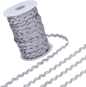 Gold RIC Rac Trim Ribbon Metallic Wave Sewing Bending Fringe Trim 3mm 5mm 8mm for Sewing Flower Making Wedding Party Lace
