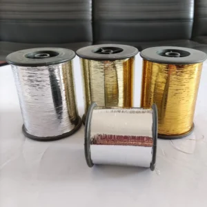 Gold Silver Copper Knitting Metallic Thread Flat Lurex Yarn M Type Metallic Yarn