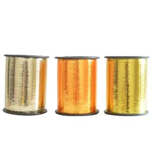 Gold Silver M Type Metallic Yarn for Weaving Embroidery High Tenacity Anti Pilling 12 23 Mic 150g 180g 300g