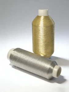 Gold Silver Metallic Mercerized Filament Sewing Thread for Luxury Clothing Home Textile Embroidery High Tenacity Eco Friendly