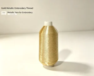 Gold Silver Metallic Polyester Filament Mercerized High Tenacity Embroidery Thread 108D 300D for Sewing & Crochet