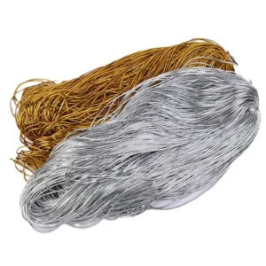 Gold Silver Metallic Thread Non Elastic Polyester Cord for Embroidery Sewing & Crafts